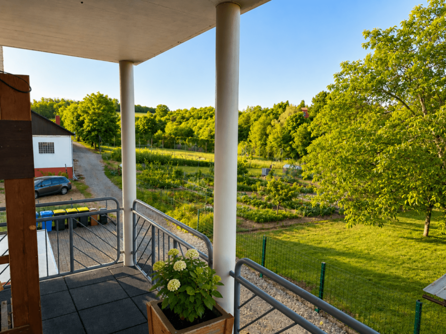 Balkon mit Blick ins Gr�ne Etagenwohnung Altenstadt