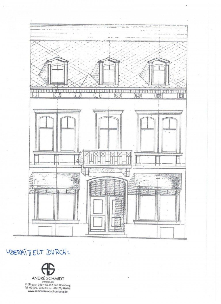 Ansicht Elisabethenstra�e Bad Homburg vor der H�he Renditeobjekt Stilaltbau von 1865 in Top-Zustand am Kurhaus; vorwiegend gewerblich genutzt!